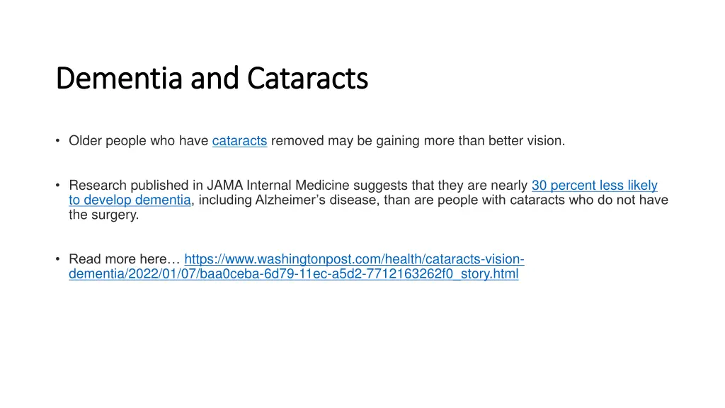dementia and cataracts dementia and cataracts