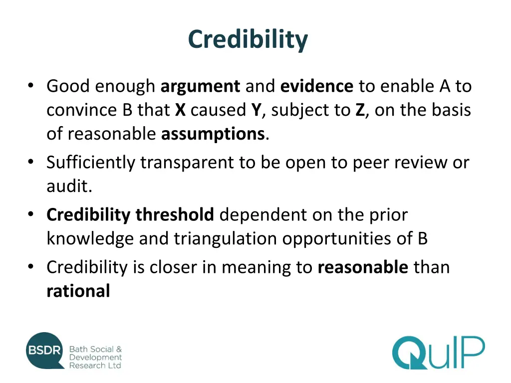 credibility