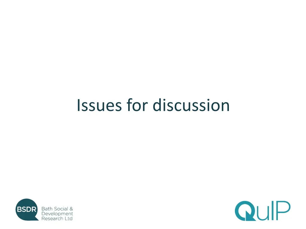 issues for discussion