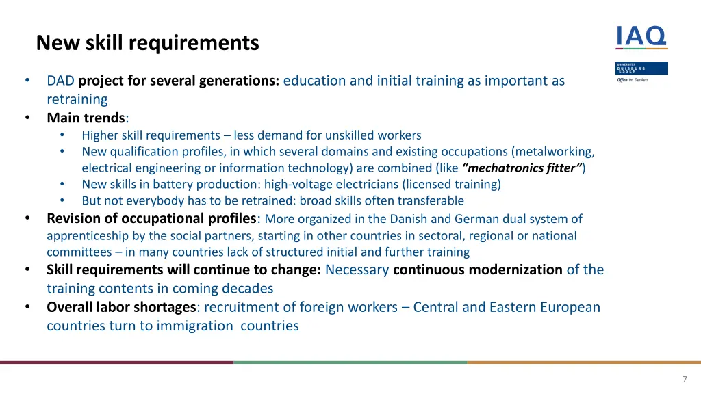 new skill requirements