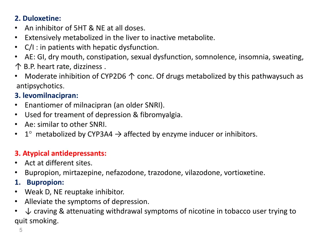 2 duloxetine an inhibitor of 5ht ne at all doses