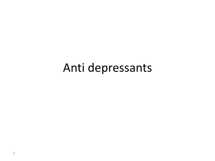 anti depressants