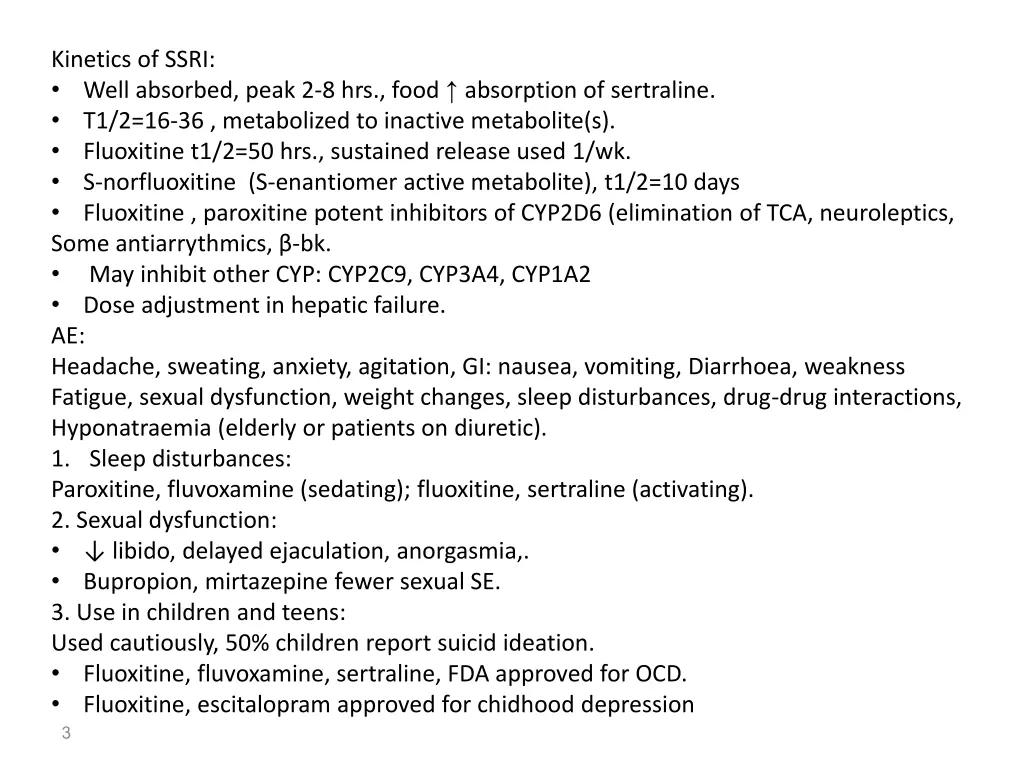 kinetics of ssri well absorbed peak 2 8 hrs food