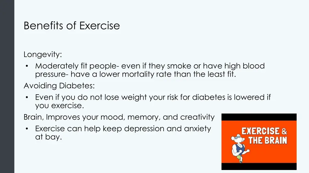 benefits of exercise