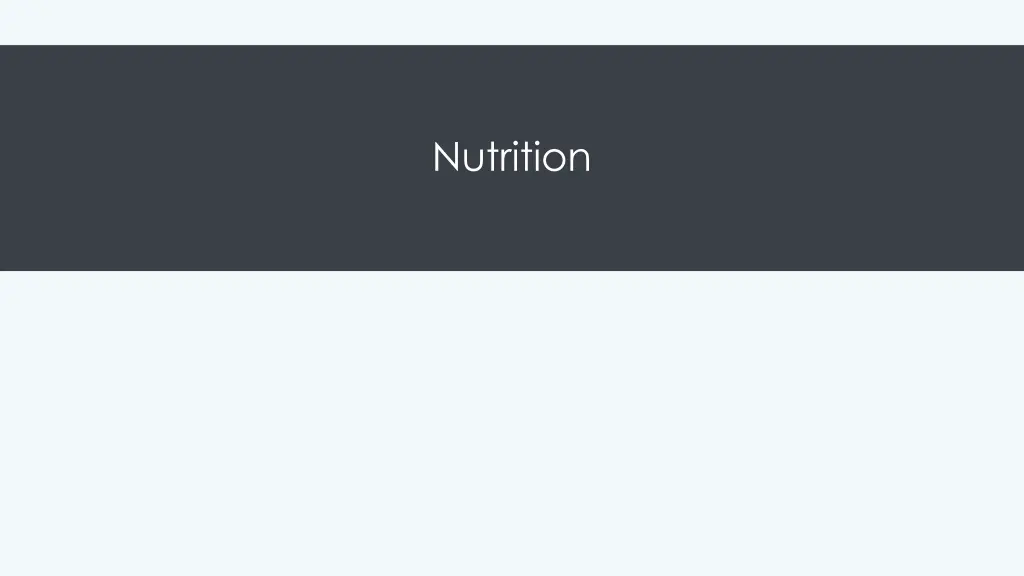 nutrition