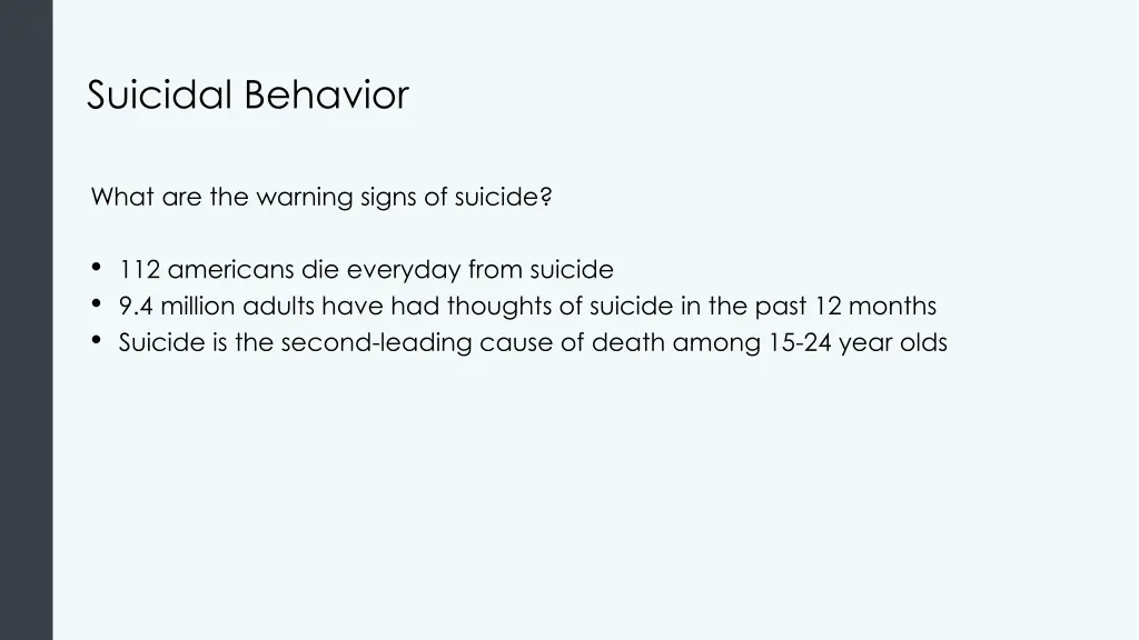 suicidal behavior