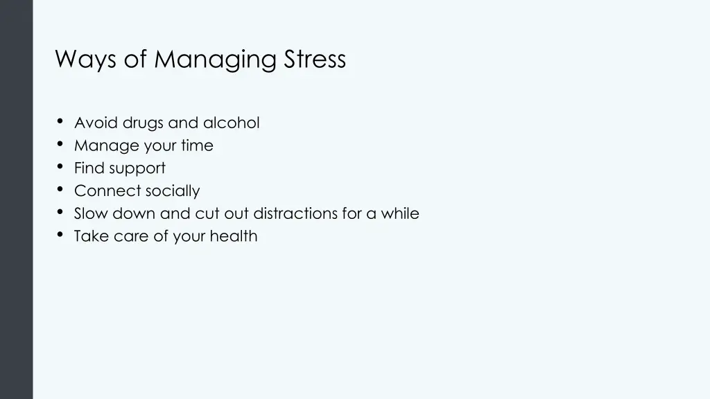ways of managing stress