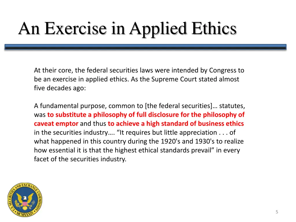 an exercise in applied ethics