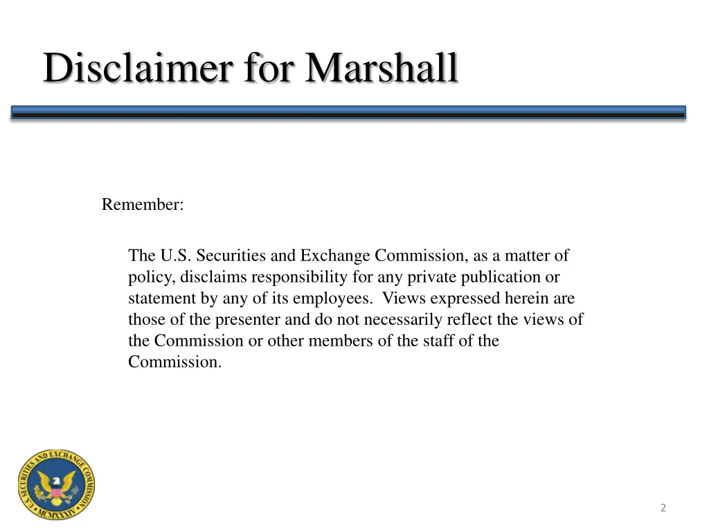 disclaimer for marshall