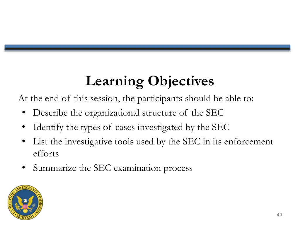learning objectives