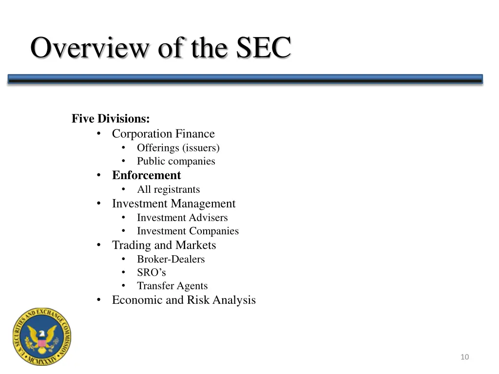 overview of the sec 3