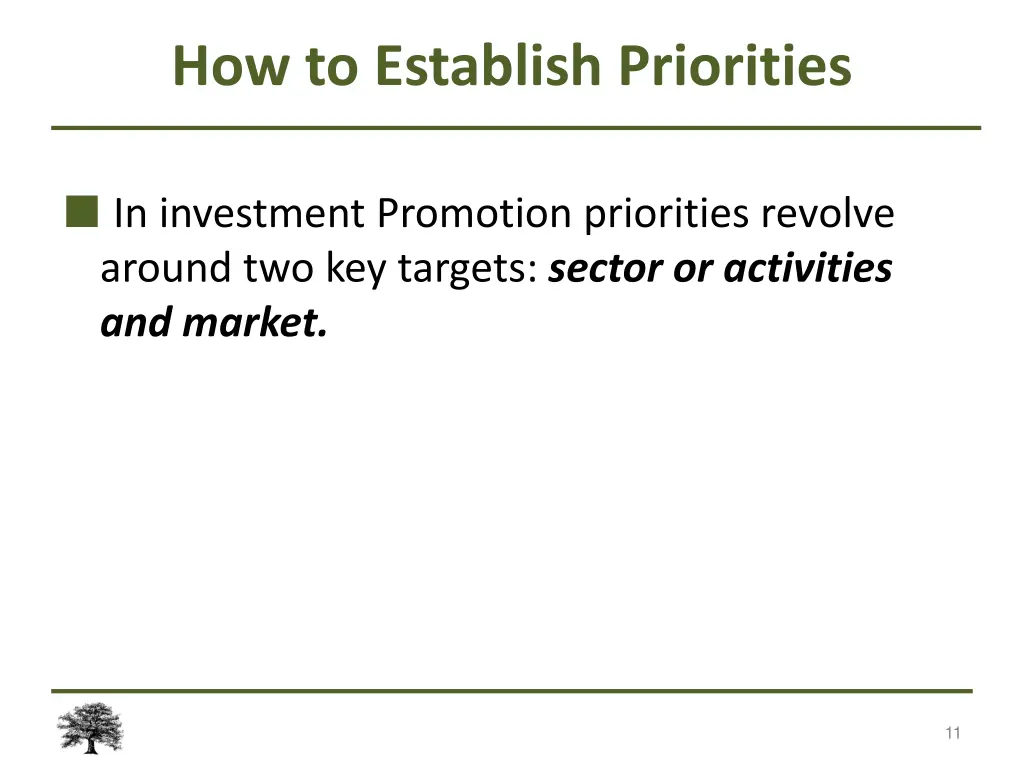 how to establish priorities
