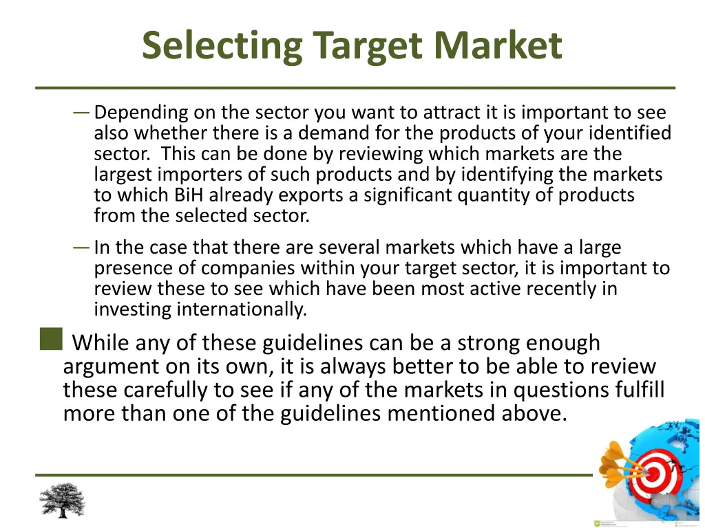 selecting target market