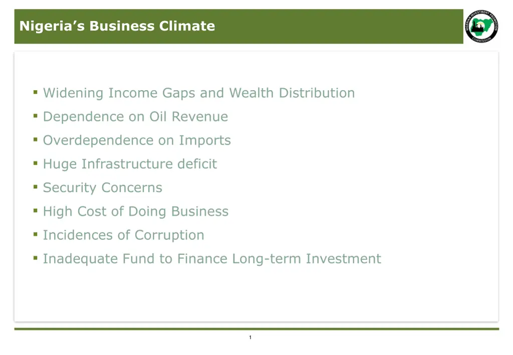 nigeria s business climate