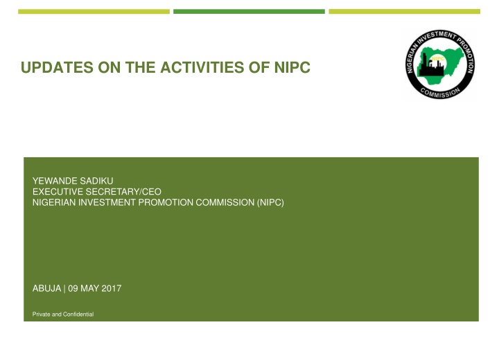 updates on the activities of nipc