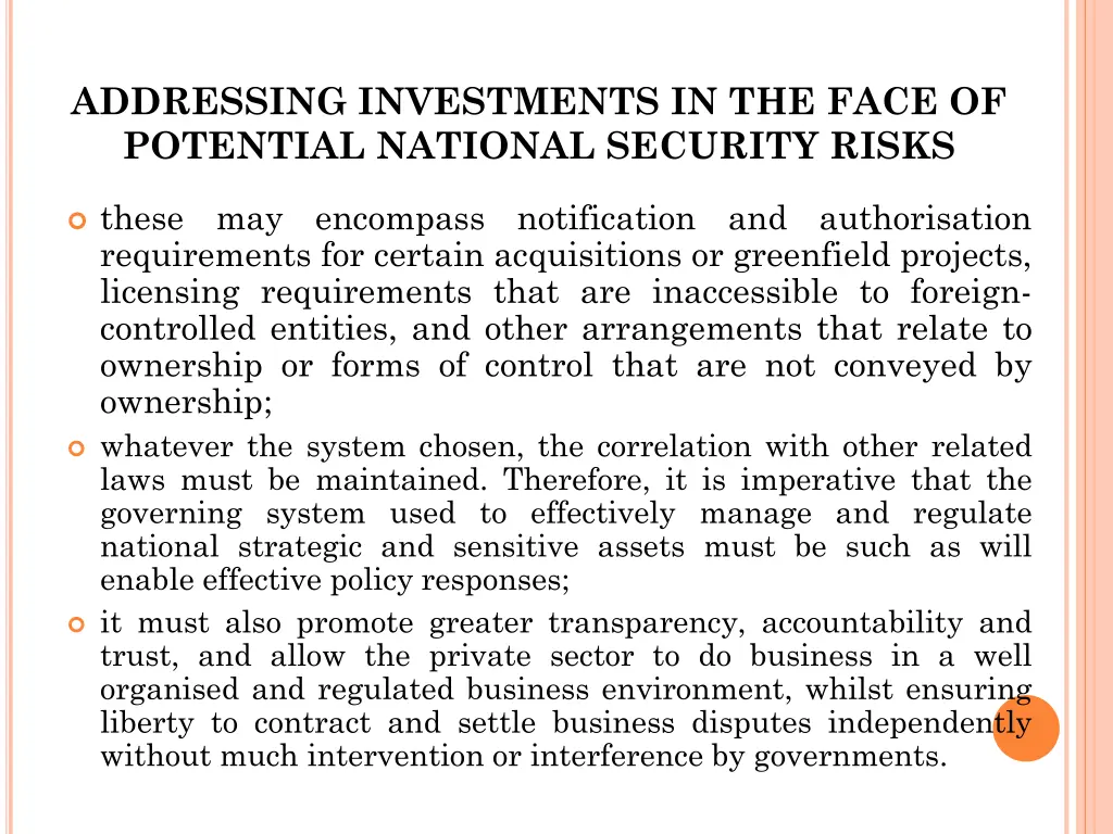 addressing investments in the face of potential 5