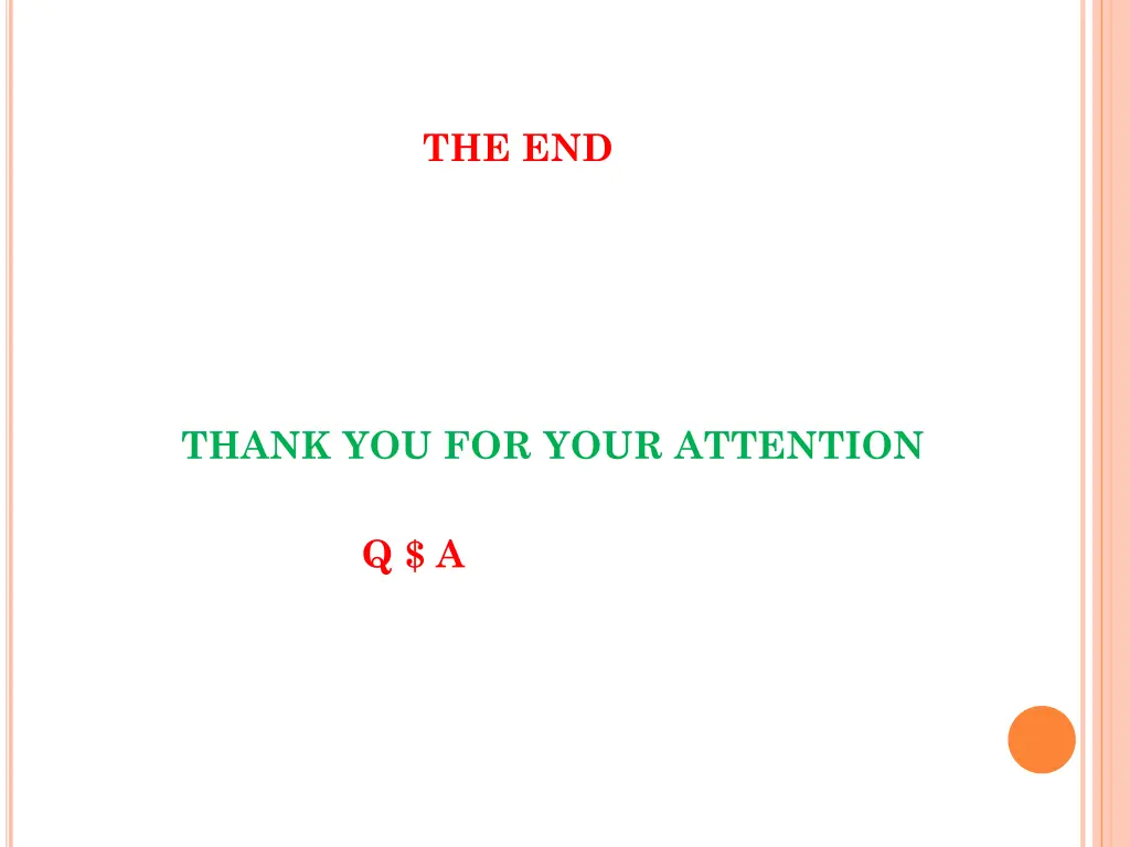 the end