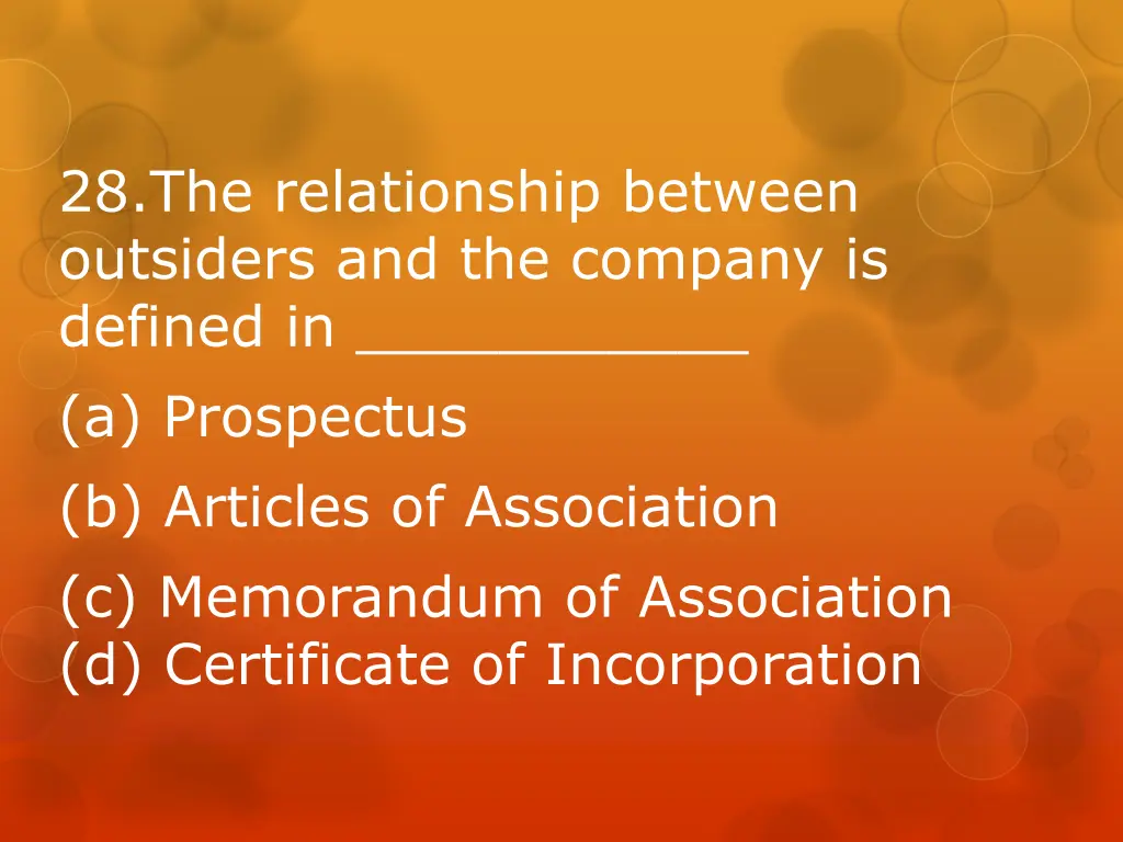 28 the relationship between outsiders