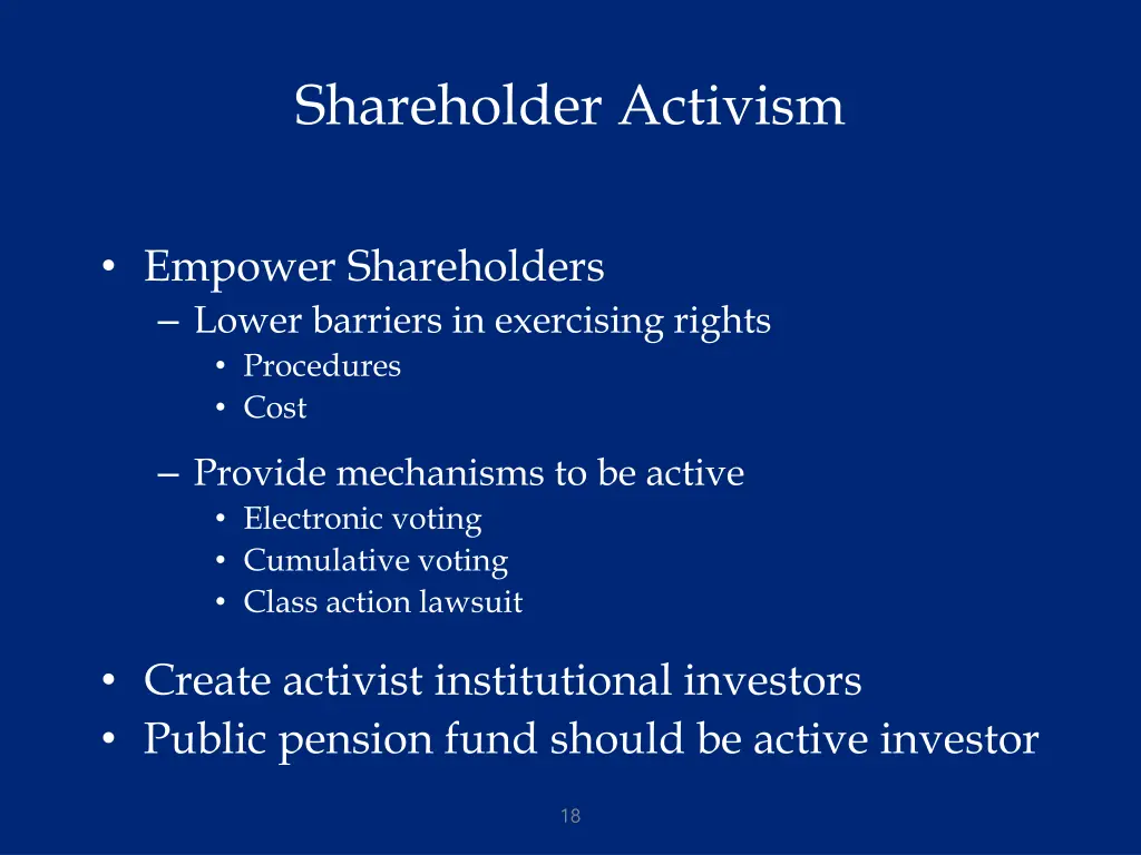 shareholder activism