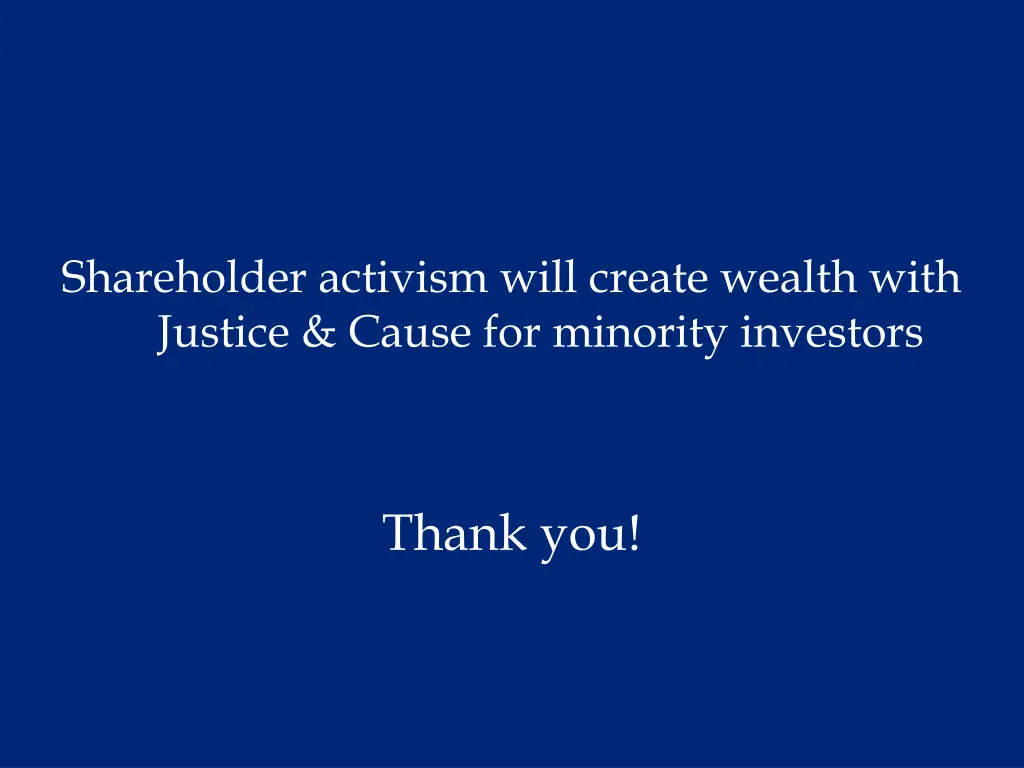 shareholder activism will create wealth with