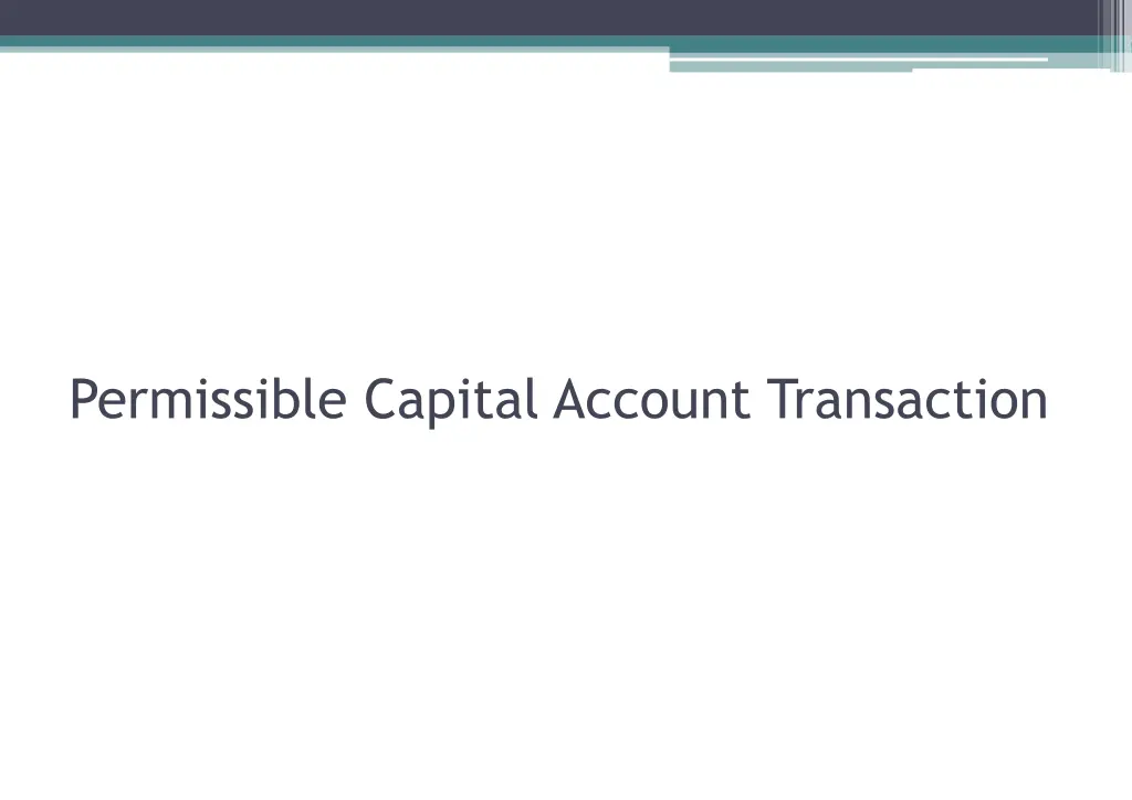 permissible capital account transaction
