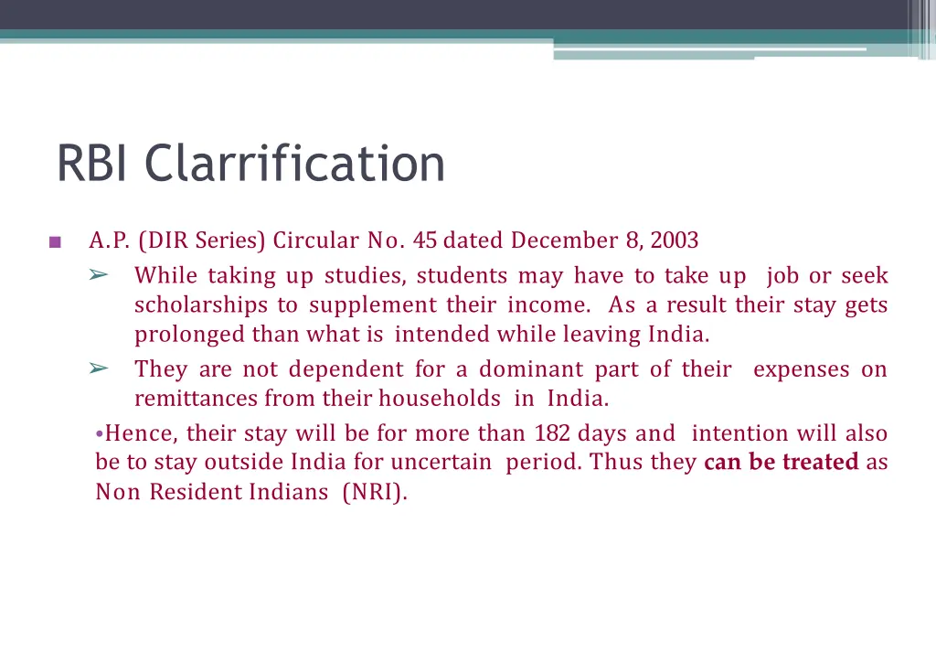 rbi clarrification
