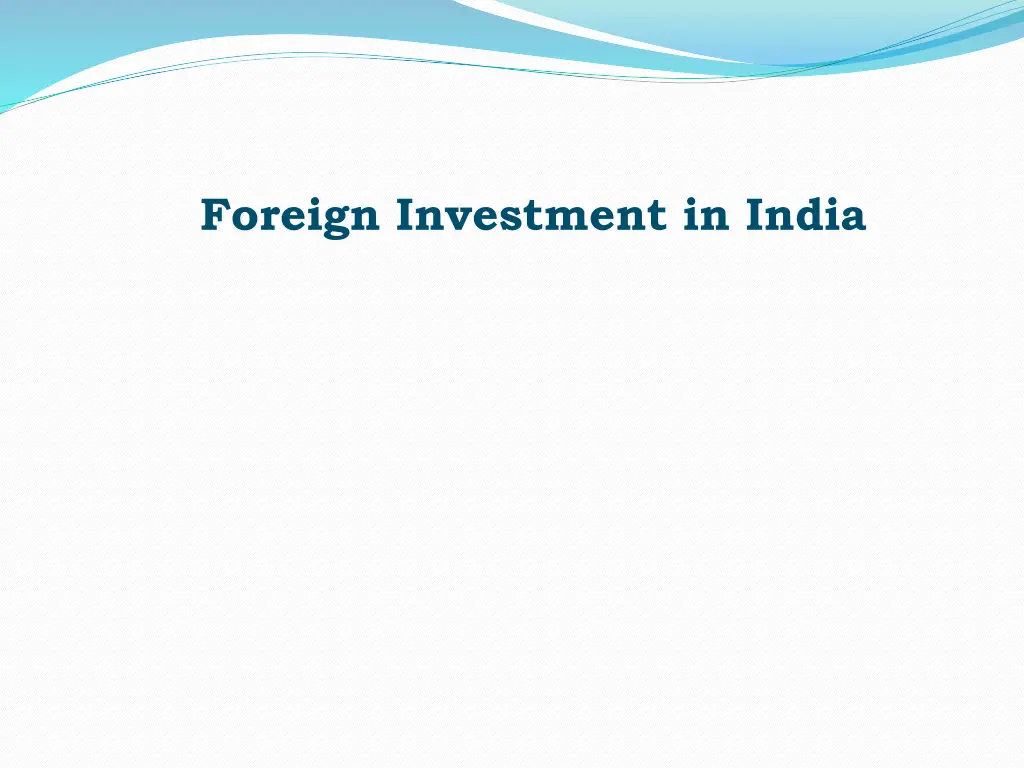 foreign investment in india