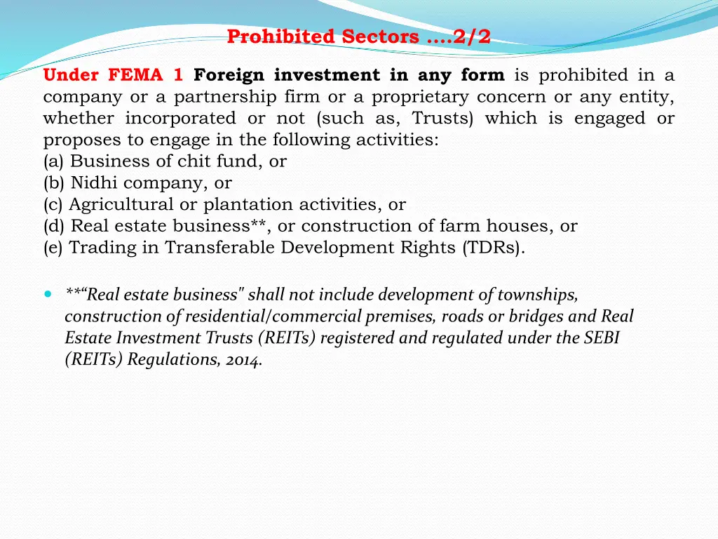 prohibited sectors 2 2
