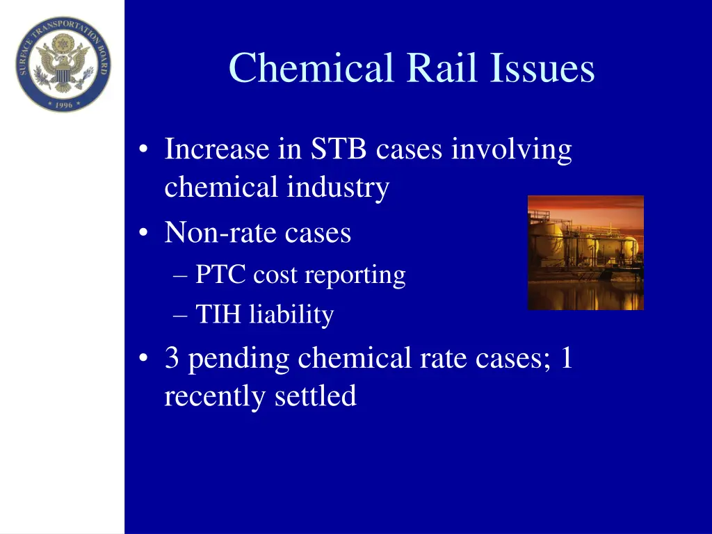 chemical rail issues