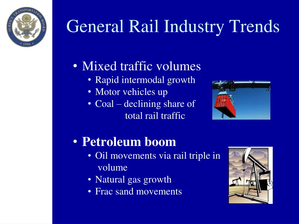 general rail industry trends