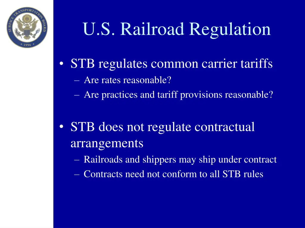 u s railroad regulation 2