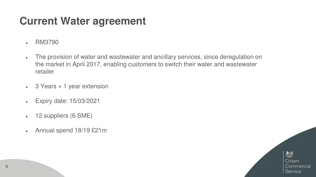 current water agreement
