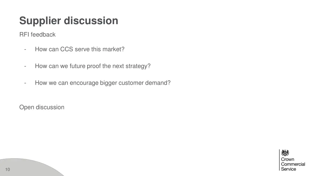 supplier discussion