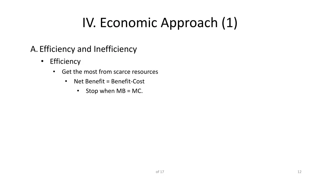 iv economic approach 1 1