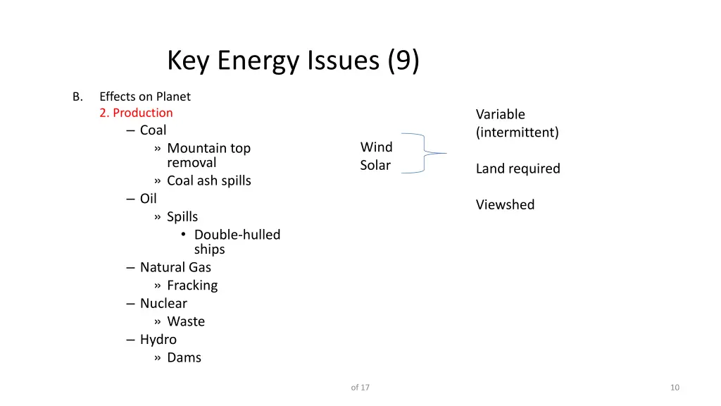key energy issues 9