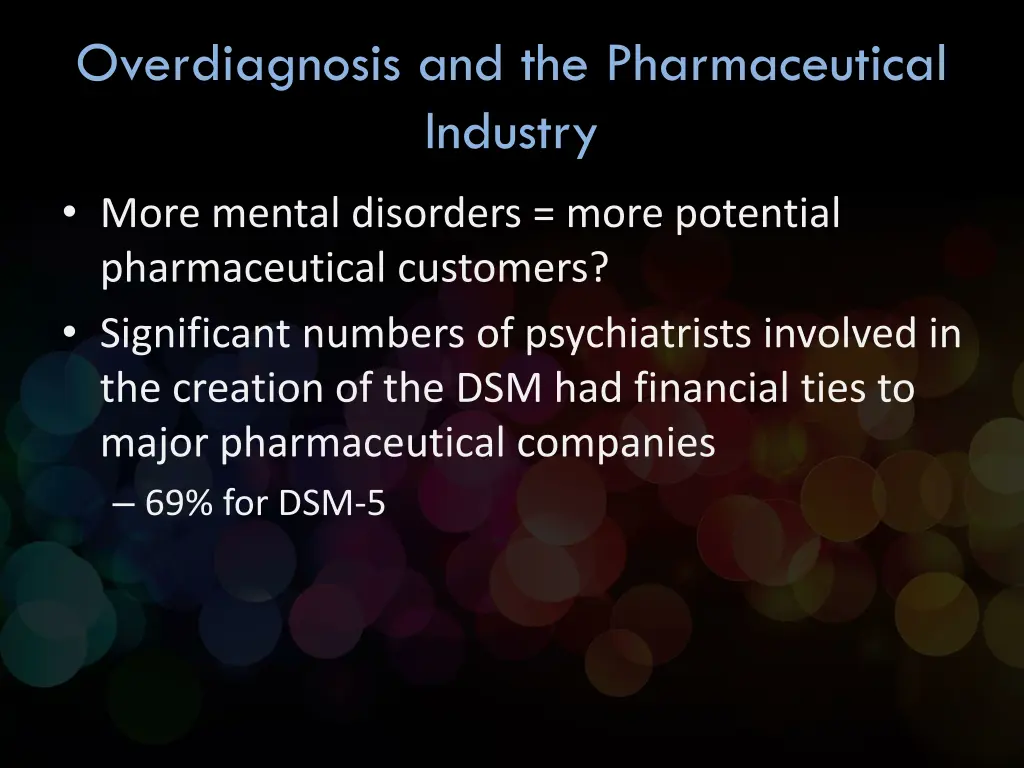 overdiagnosis and the pharmaceutical industry