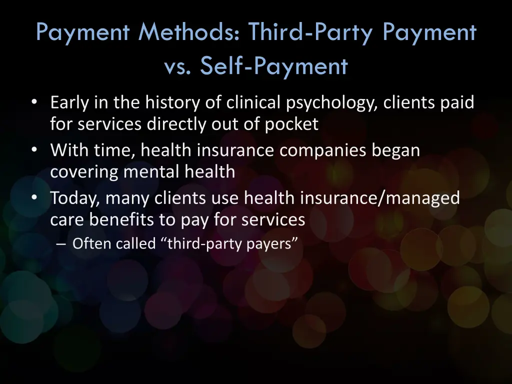 payment methods third party payment vs self