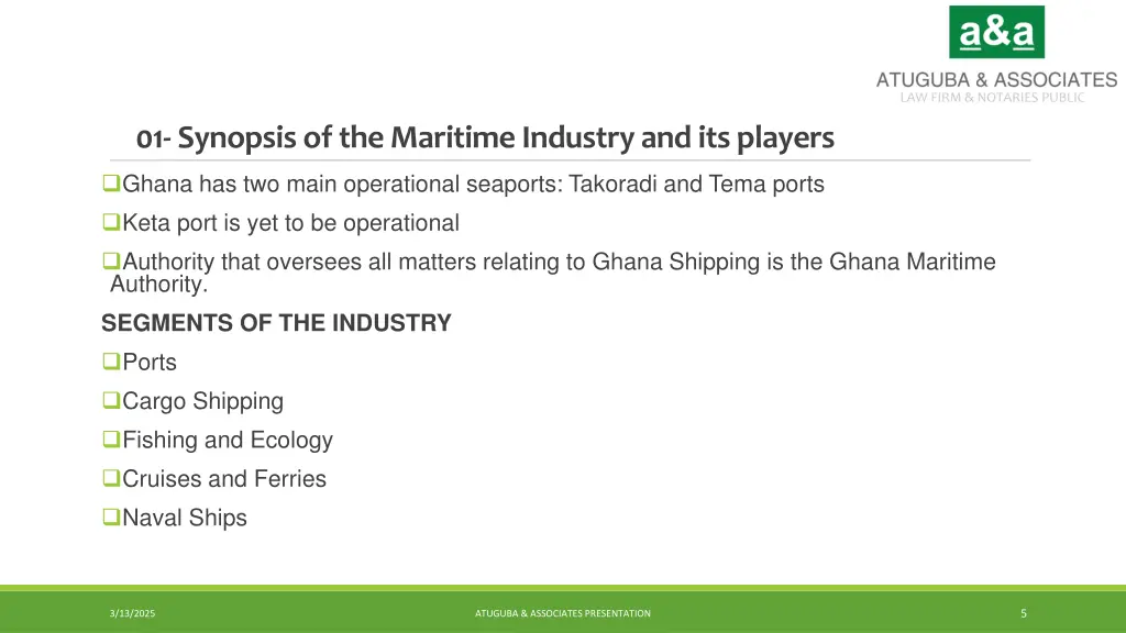 01 synopsis of the maritime industry 2