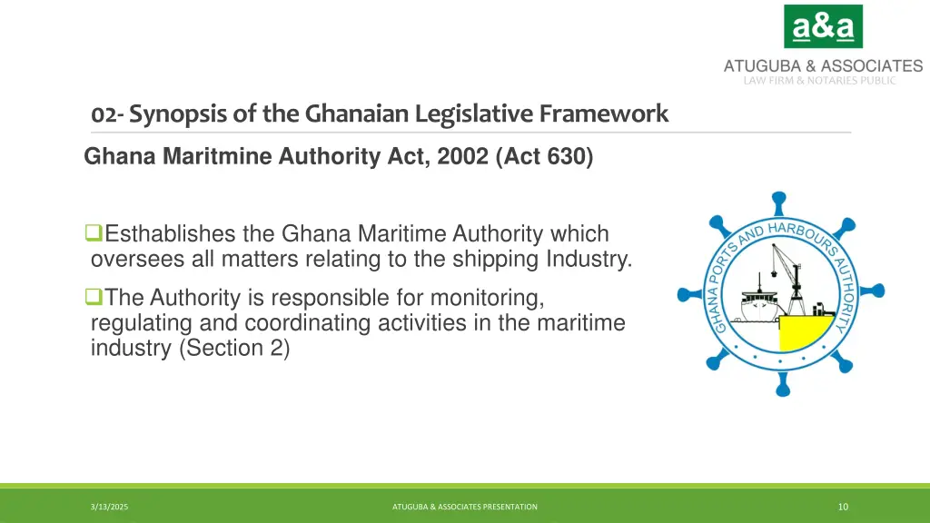 02 synopsis of the ghanaian legislative framework 1