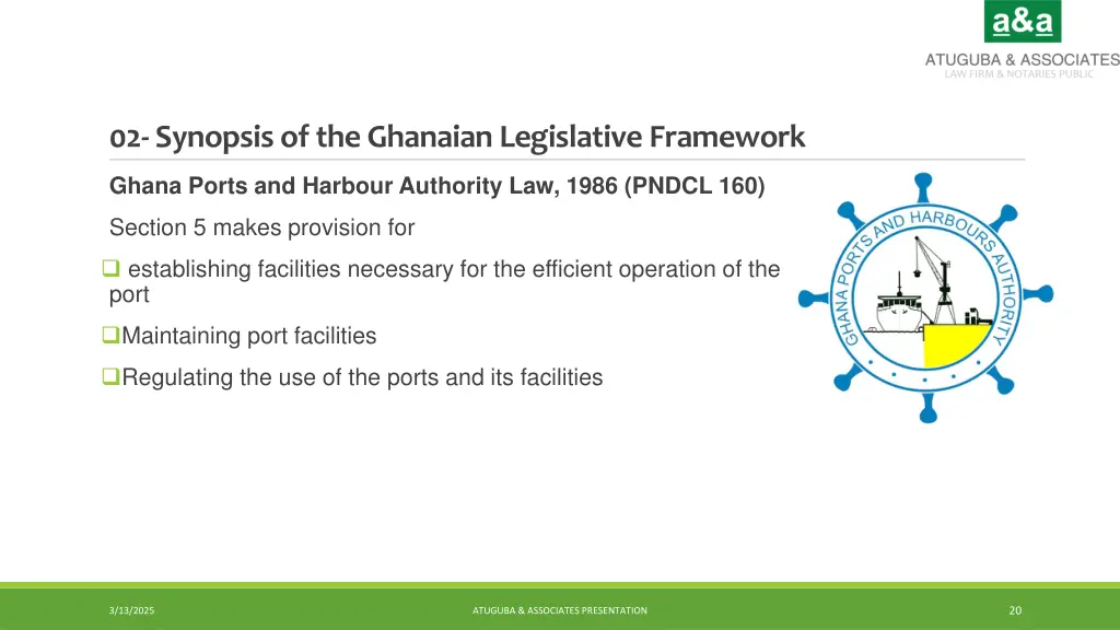 02 synopsis of the ghanaian legislative framework 11