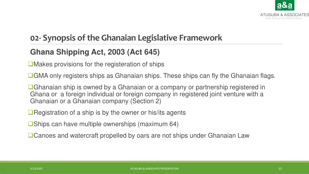02 synopsis of the ghanaian legislative framework 3