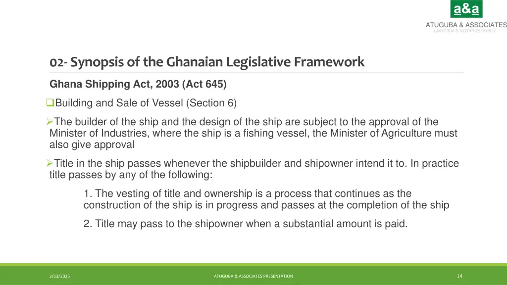 02 synopsis of the ghanaian legislative framework 5