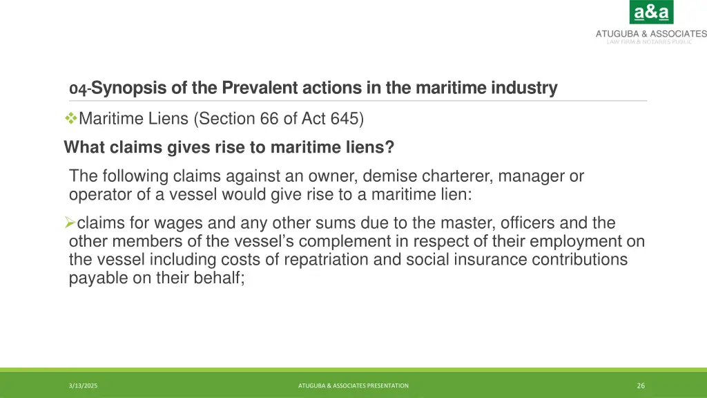 04 synopsis of the prevalent actions 1