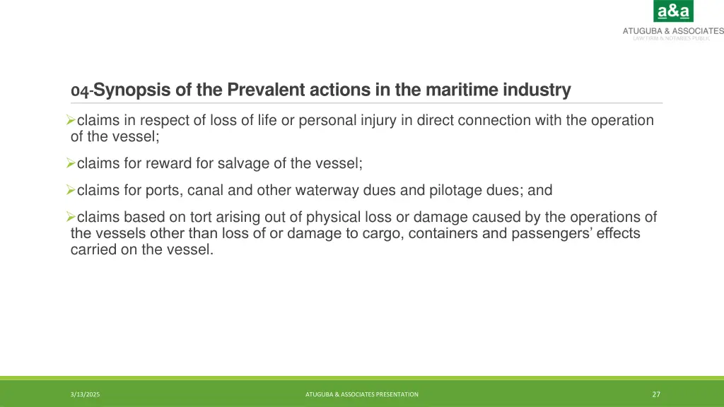 04 synopsis of the prevalent actions 2