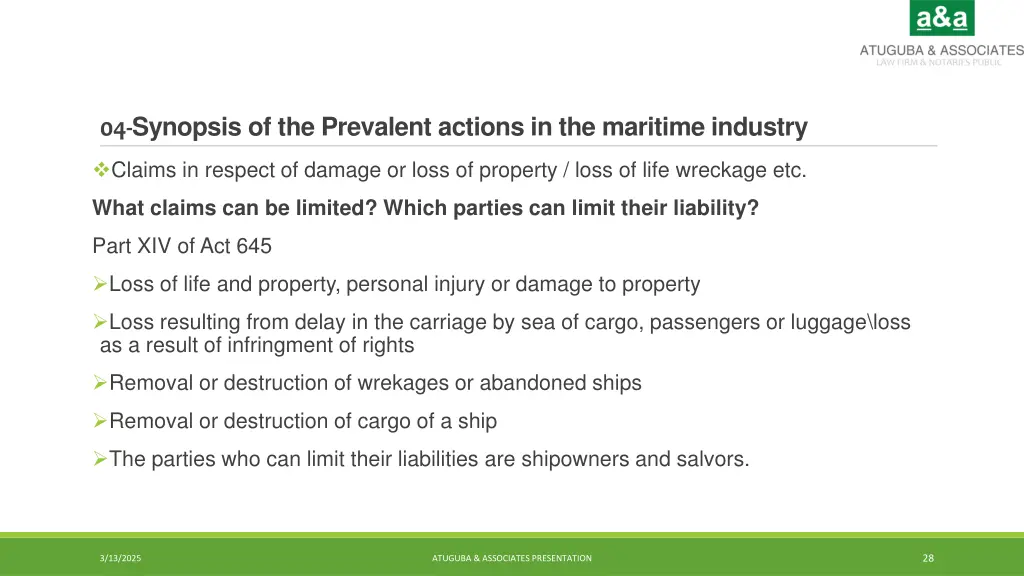 04 synopsis of the prevalent actions 3
