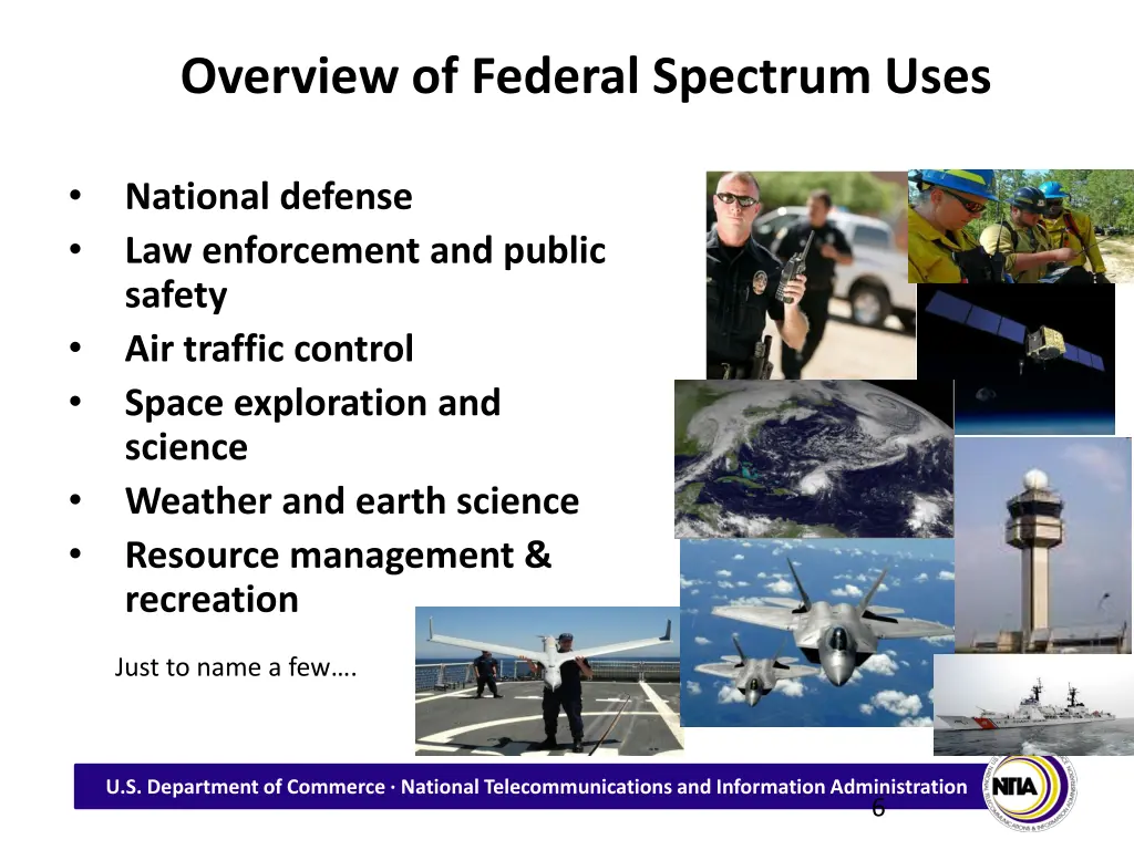 overview of federal spectrum uses