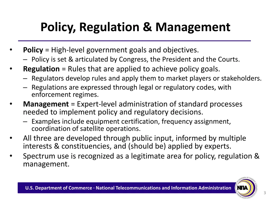 policy regulation management