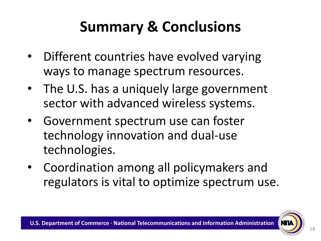summary conclusions