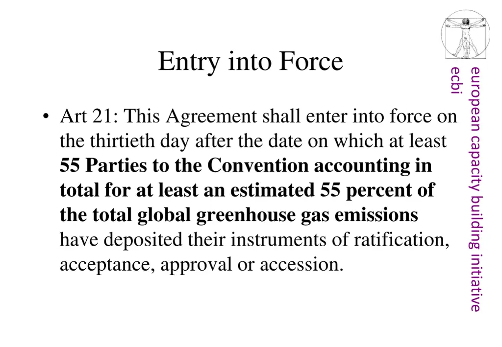 entry into force