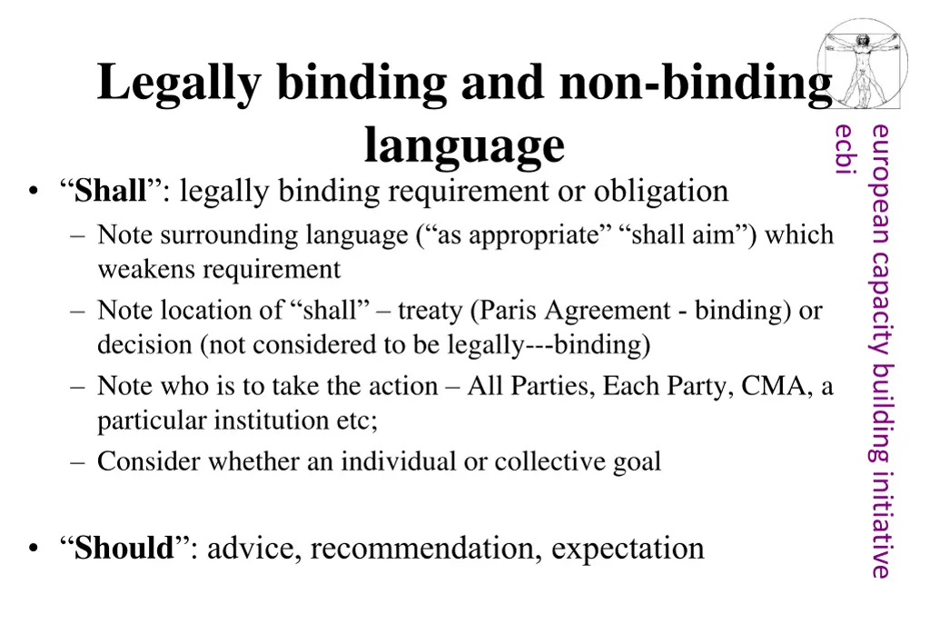 legally binding and non binding language shall